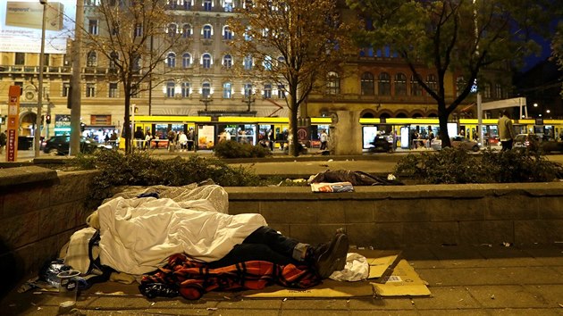 Bezdomovci v Budapeti (14.10.2018)