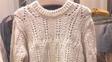 Oversized svetr s krajkovým vzorem, podzim 2018