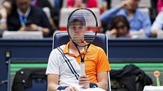 Kyle Edmund ve tvrtfinále turnaje v anghaji.