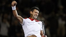 Novak Djokovi ve finále turnaje v anghaji.