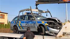 Policisté na Kladensku bourali pi pronásledování idie. (11.10.2018)