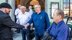 Jednání o budoucí hradecké koalici mezi ANO a ODS. Vpravo moný budoucí...