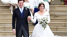 Novomanelé Jack Brooksbank a princezna Eugenie (Windsor, 12. íjna 2018)