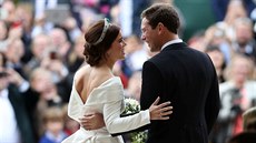 Novomanelé Jack Brooksbank a princezna Eugenie (Windsor, 12. íjna 2018)