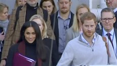 Vévodkyn Meghan a princ Harry piletli do Austrálie (Sydney, 15. íjna 2018).