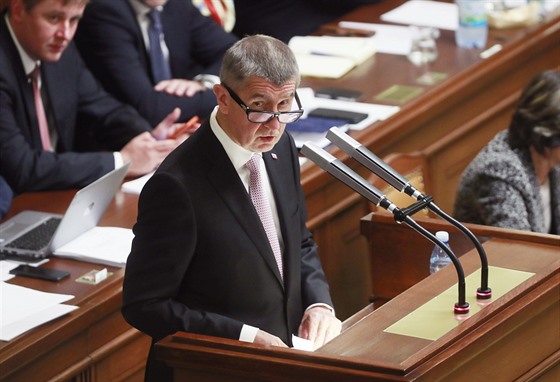 Premiér Andrej Babiš ve Sněmovně