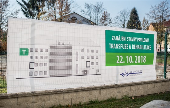 V areálu českobudějovické nemocnice vyroste pavilon transfuze a rehabilitace.
