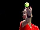ESO. eská tenistka Petra Kvitová zahrála v prvním setu proti Karolín Plíkové...