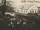 Sázení lípy v Ostrav-Hrabové ped 100 lety