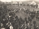 Pevrat v roce 1918 oslavili obyvatel msteka Daice spolu s pohebnm...