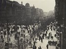 Shromádní obyvatel v horní ásti Václavského námstí v Praze (28. íjna 1918)