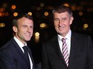 Francouzský prezident Emmanuel Macron se setkal s eským premiérem Andrejem...