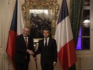 Prezident Milo Zeman se na Hrad setkal s francouzskm prezidentem Emmanuelem...