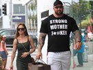 Hafthor Júlíus Björnsson a Kelsey Hensonová (Beverly Hills, 2016)