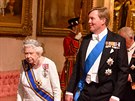 Britská královna Albta II. a nizozemský král Willém-Alexander (Londýn, 23....