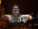 Videomapping na Nrodnm muzeu pi pleitosti oslav vzniku republiky. (27....