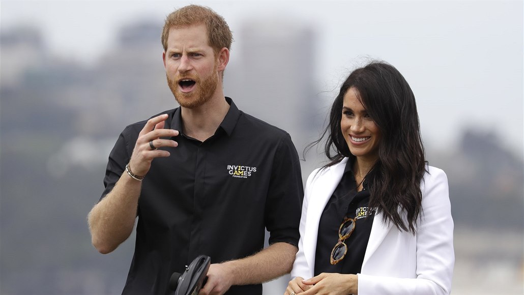 Princ Harry s man�elkou, vévodkyní Meghan na Invictus Games (Cockatoo Island,...