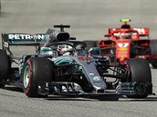 Lewis Hamilton z Mercedesu bhem Velk ceny USA.