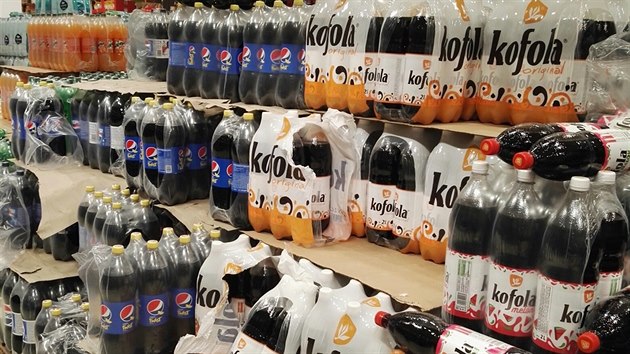 Další kolové značky převažují, hlavně Pepsi, Kofola a vlastní značky Kauflandu.