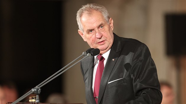 Udílení státních vyznamenání - prezident Miloš Zeman během svého úvodního projevu (28. října 2018)
