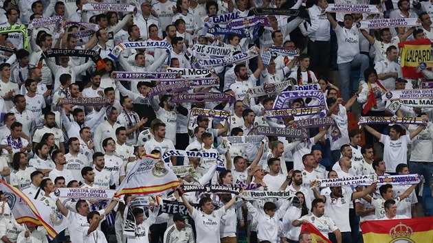 Fanouci Realu Madrid bhem utkn Ligy mistr s Plzn.