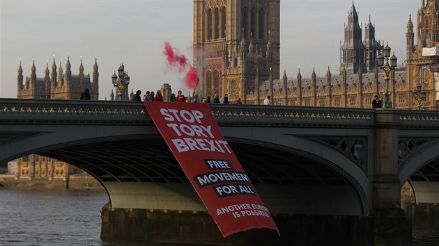 Tisce Brit protestovalo proti brexitu v ulicch Londna. (20. jna 2018)