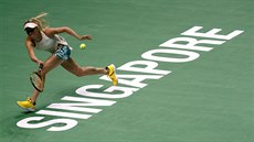 Ukrajinská tenistka Elina Svitolinová bhem prvního duelu Bílé skupiny na...