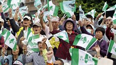 V ulicích tchajwanského hlavního msta Tchaj-peje v sobotu protestovali tisíce...