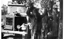 Jirny, 9 - 10. 5. 1945 - němečtí vojáci, zejména vojáci wehrmachtu, zadržení...