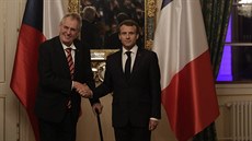 Prezident Milo Zeman se na Hrad setkal s francouzským prezidentem Emmanuelem...