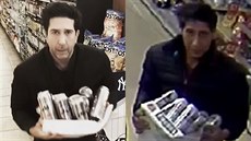 Americký herec David Schwimmer a zlodj z anglického Blackpoolu (vpravo)