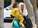 Zpvaka Gwen Stefani jako moská panna. Její syn el na Halloween za kreslenou...