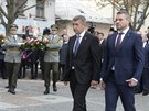 Slovenský premiér Peter Pellegrini pi íjnovém setkání s premiérem eské vlády...