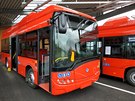 Elektrobus koda 29BB Solaris. V eskch Budjovicch jsou tyto vozy v provozu...