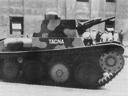 Lehký tank Praga LTP určený pro export do Peru (viz P v typovém označení). V...