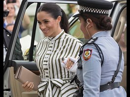 26/10/2018 - Tonga. Prince Harry and Meghan Markle, The Duke and Duchess of...