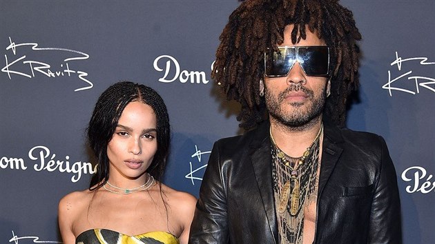 Zo Kravitzov a jej otec Lenny Kravitz (New York, 28. z 2018)