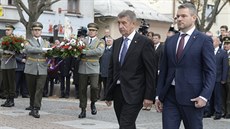 Slovenský premiér Peter Pellegrini pi íjnovém setkání s premiérem eské vlády...