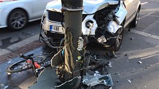 Pi nehod v ulici Sokolská srazilo auto cyklistu (31.10.2018)
