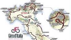 Mapa Gira d'Italia 2019