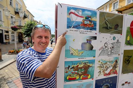 Mirek Vostrý, organizátor Mezinárodního festivalu kresleného humoru ve Frantikových Lázních.
