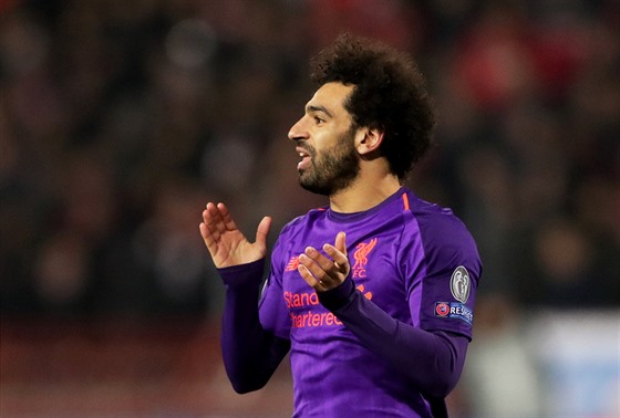 Egyptský kanonýr Mohamed Salah v dresu Liverpoolu