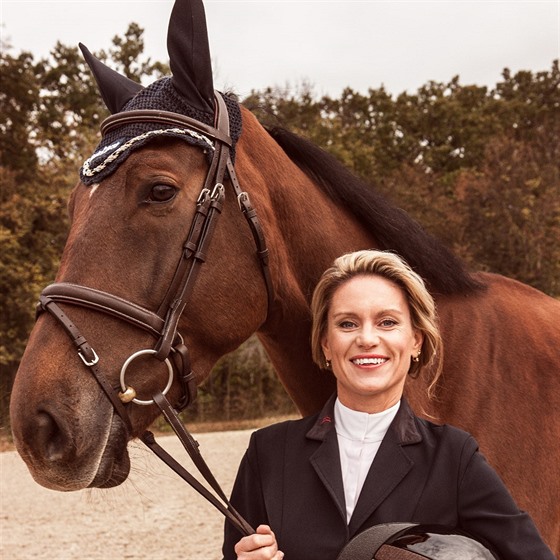 Klára Damborská a jeden z jejích koní Bruno du Rouet