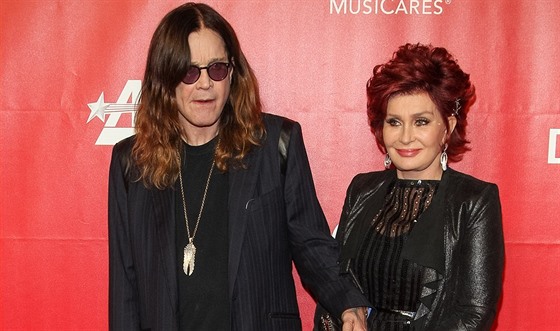 Ozzy Osbourne a jeho manelka Sharon (24. ledna 2014)