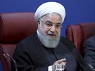 Íránský prezident Hasan Rúhání pi pondlním setkání s ekonomy z íránského...