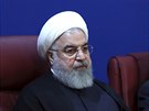 Íránský prezident Hasan Rúhání při pondělním setkání s ekonomy z íránského...