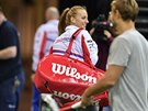 Tenistka Petra Kvitová opoutí úterní trénink pedasn. Trápí ji zvýená...