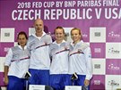 Tisková konference ped finále tenisového Fed Cupu mezi eskem a USA v Praze....