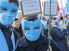 Ped výcarským sídlem OSN v úterý bhem zasedání demonstrovala asi tisícovka...