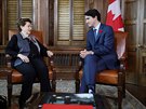 Kanadský premiér Justin Trudeau se seel s Anou Marií Gordonovou, jedinou...
